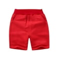 thumbnail image 1 of breaise Toddler Baby Boys Girls Solid Cotton Shorts Summer Casual Sport Jogger Elastic Waist Shorts with Pockets 1-12 Years, 1 of 5