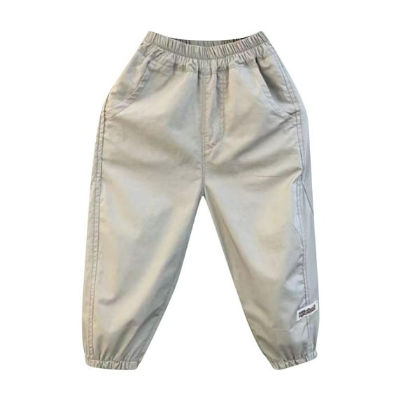 breaise Toddler Baby Boys Sweatpants Solid Cotton Elastic Waist Trousers Active Jogger Pants for Kids 2-8Y