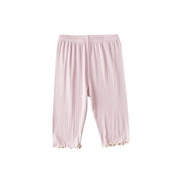 breaise Toddler Baby Girls Leggings Ribbed Cotton Knit Footless Ruffle Tight Stocking Bottom Pants