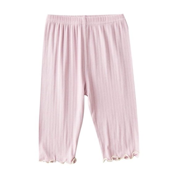 breaise Toddler Baby Girls Leggings Ribbed Cotton Knit Footless Ruffle Tight Stocking Bottom Pants