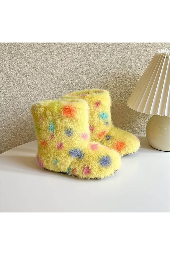 Toddler Boots Boys Kids Girls Winter Warm Faux Fur Ankle Boots Fuzzy Walking Snow Shoes