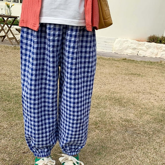 breaise Toddler Casual Long Pants Trousers Summer Kids Baby Boy Girl Cotton Linen Bloomer Harem Pants Elastic Basic Joggers