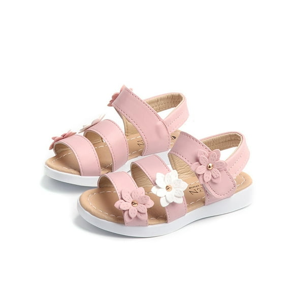 breaise Toddler Girl Sandals - Girl's Baby Toddler Flat Sandals - Flower Girl Dress Shoes Girls Sandals Toddler /Little Kid Open Toe Flats Dress Sandals Little Kid Summer Flats