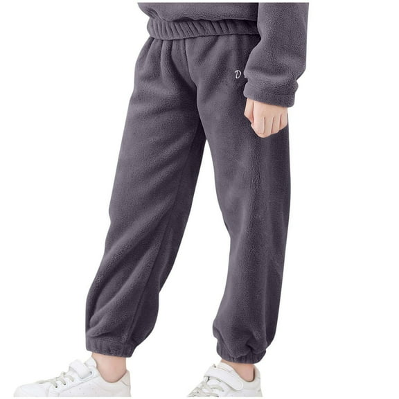 breaise Girls Boys Pajama Pants Fleece Pj Bottoms Cinch Bottom Sweatpants Kids Casual High Waisted Joggers Sport Workout Active Baggy Lounge Trousers