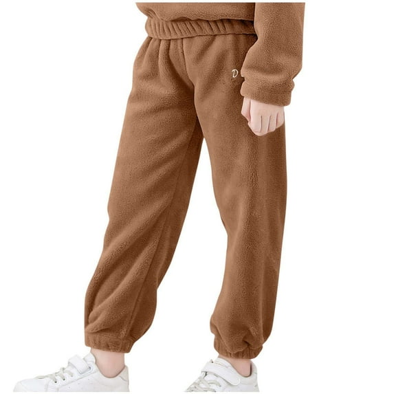 breaise Girls Boys Pajama Pants Fleece Pj Bottoms Cinch Bottom Sweatpants Kids Casual High Waisted Joggers Sport Workout Active Baggy Lounge Trousers