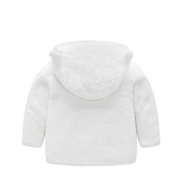 breaise Toddler Girls Boys Fleece Hood Jacket Plush Zip Up Coat Cozy Fleece Jackets for Kids Warm and Cute Winter Wear