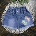 thumbnail image 1 of breaise Toddler Girls Jean Shorts Elastic Waist Denim Shorts for Girls Cute Bow Denim Pull On Shorts, 1 of 4