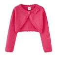 thumbnail image 1 of breaise Toddler Girls Long Sleeve Cardigan Kids Knitted Lace Shrug Cardigan Sweater Cute Solid Color Cardigan Tops, 1 of 4