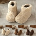 thumbnail image 1 of breaise Toddler Kids Boots Lightweight Winter Fuzzy Warm Boot Boys Girls Sherpa Fleece Lined Bootie, 1 of 9