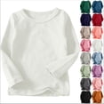 thumbnail image 1 of breaise Toddler Kids Boys Girls Shirts Candy Color Long Sleeve Shirt Basic Layering Tee Tops Sizes 6M-11T, 1 of 8