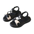 thumbnail image 1 of breaise Toddler Little Girls Sandals Summer Dress Shoes for Girl Open Toe Outdoor Flats Shoe Trendy Mary Janes Shoes, 1 of 9