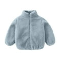 thumbnail image 1 of breaise Toddlers Fleece Lined Sherpa Full-Zip Jacket Baby Grils Fleece Outwear Boys Plush Coat Warm Cozy Polar Fleece Jacket with Hight Collar, 1 of 5