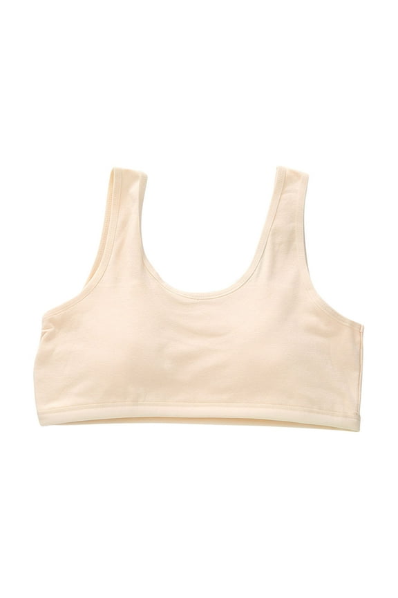 Training Bras for Teen Girls Seamless Bras Breathable Cotton Racerback Sports Bras Ultra Comfort