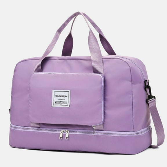 breaise Travel Duffel Bag,Weekender Overnight Bag for Women with Trolley Sleeve, Carry On Bag for Airplanes Sport Tote Gym Bag,Dry and Wet Separation Swimming Bag