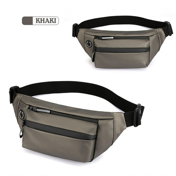 breaise Waterproof Fanny Pack for Men - Adjustable Lightweight Belt Bag with Hidden Zipper, Large Capacity Crossbody Sling Pack for Running, Travel, Hiking,Riding