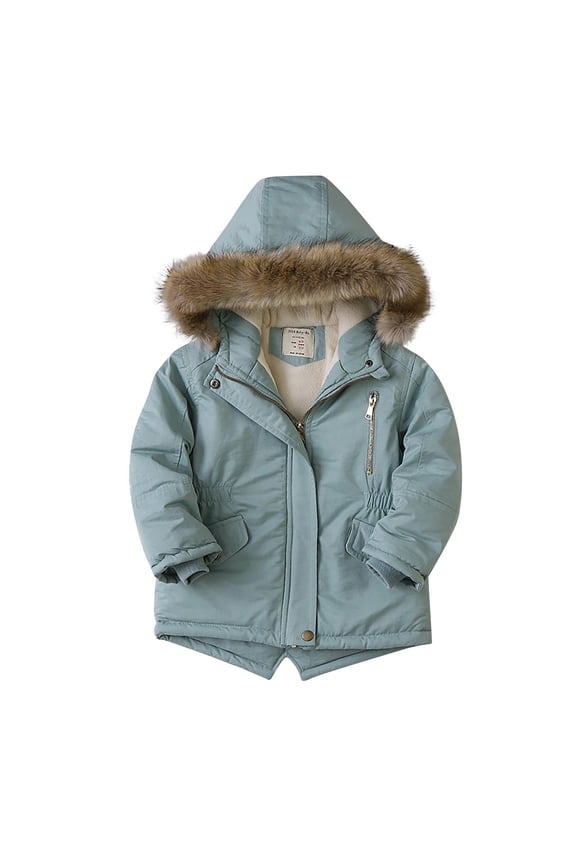 Winter Coats for Kids with Hoods Warm Fleece Jacket for Girls Boys Light Puffer Jacket for Baby Boys Girls, Infants, Toddlers Trench Coat Dress Outerwear 4-14 Years