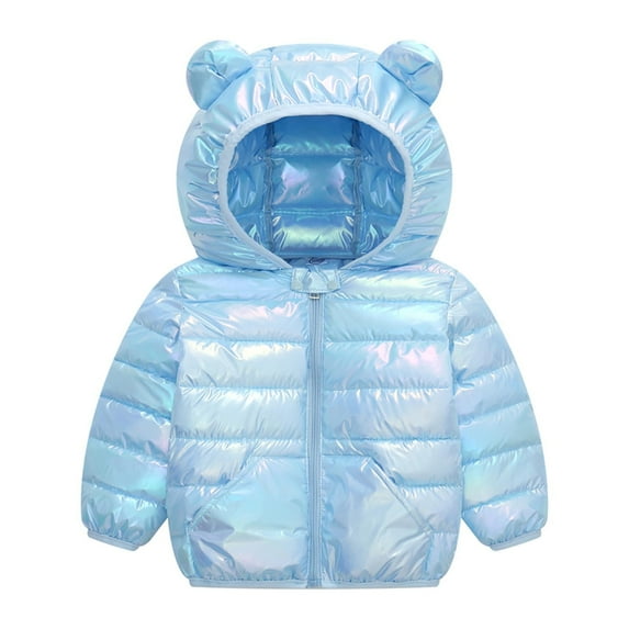 breaise Winter Coats for Kids Boys Girls Light Puffer Padded Jacket Bear Hood Baby Outerwear