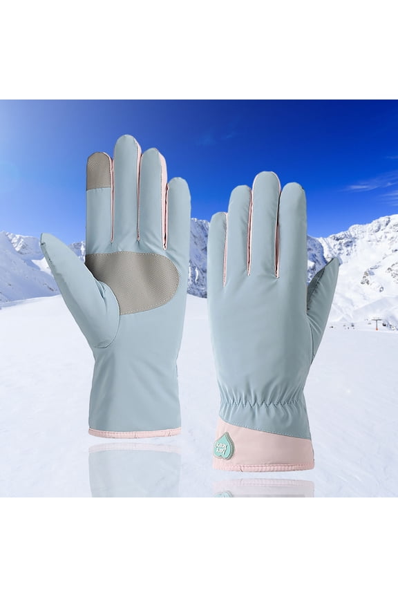 Winter Gloves Men Women Warm Waterproof Ski 5 Layer Touch Screen Snow Gloves for Cold Weather