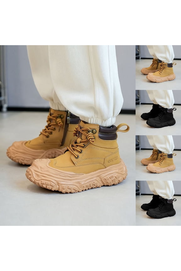 Winter Snow Boots Kids Boys Water Resistant WAnkle Shoes Casual Lightweight Hiking Outdoor Trekking Boot