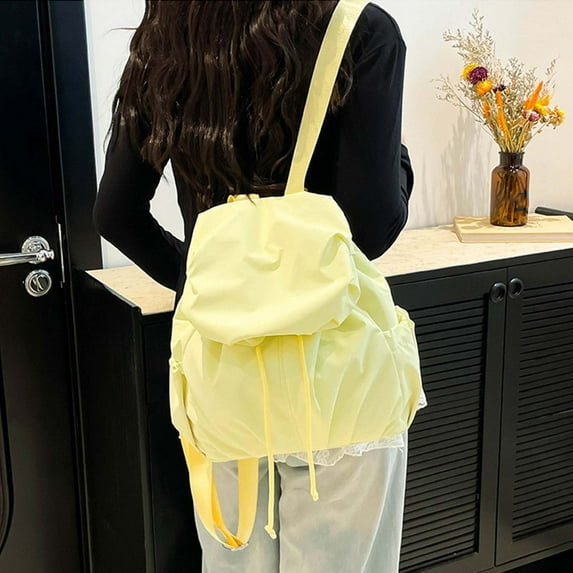 breaise Women Drawstring Backpack Lightweight Puff Sport Gym Sackpack Pull String Bag Cute Holiday Beach Bag
