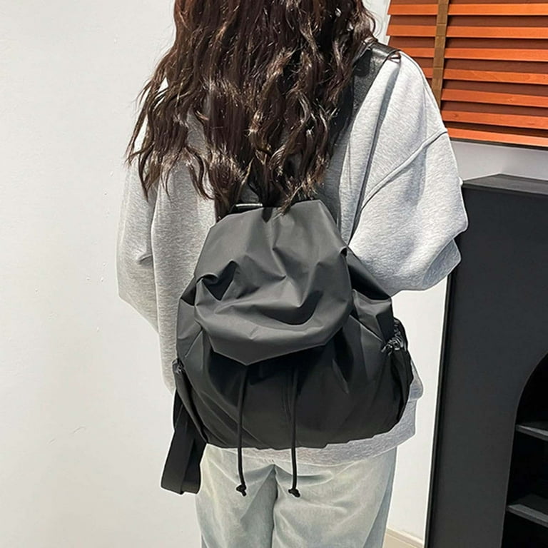 breaise Women Drawstring Backpack Lightweight Puff Sport Gym