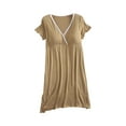 thumbnail image 1 of breaise Women Maternity Nursing Nightgowns Summer Short Sleeve Breastfeeding Dress Postpartum Clothing for Pregnant, 1 of 3