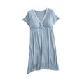 thumbnail image 1 of breaise Women Maternity Nursing Nightgowns Summer Short Sleeve Breastfeeding Dress Postpartum Clothing for Pregnant, 1 of 3