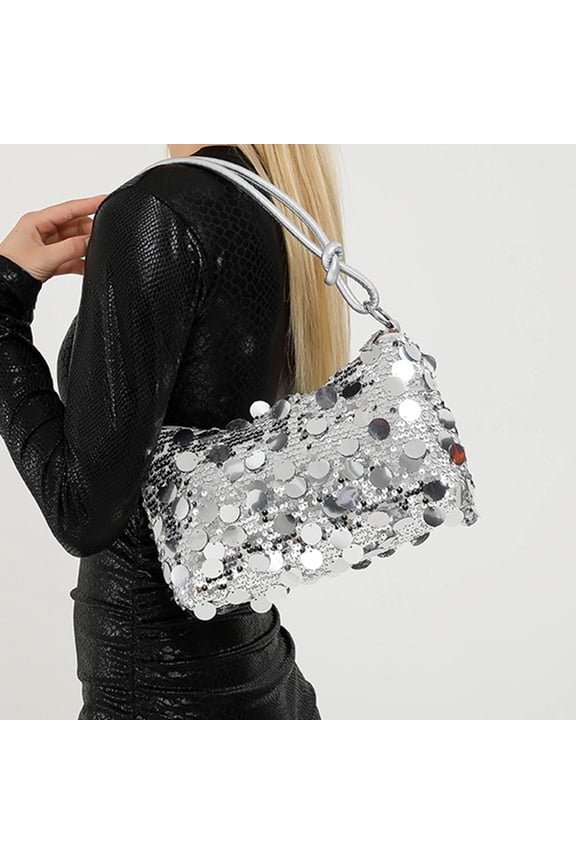 Women Sequin Bag Small Shoulder Tote Sparkly Purse Clutch Handbags Evening Bag Party Bling Glitter Sparkle Sequin Purse