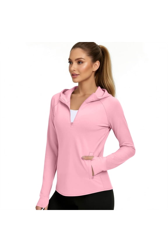 Women Slim Fit Zip-Up Workout Jacket UPF 50+ Sun Protection Coats Lightweight Athletic Gym Jackets for Yoga Running Sports