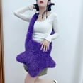 thumbnail image 1 of breaise Women's Fuzzy Star Crossbody Tote Bags Furry Shoulder Bag Cute Purse Handbag, 1 of 6