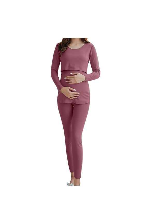 Women's Maternity Nursing Pajamas Set Breastfeeding Sleepwear Short Sleeve Top & Shorts Pregnancy PJS Postpartum Pajamas Breastfeeding Pregnancy Clothes
