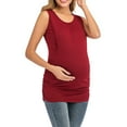 thumbnail image 1 of breaise Women's Maternity Nursing Tank Tops Sleeveless Breastfeeding Shirts Double Layer Summer Pregnancy Ruched Basic Tops Maternity Shirt Vest Pregnancy Clothes S-2XL, 1 of 7