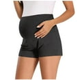 thumbnail image 1 of breaise Women's Maternity Shorts Lounge Sleep Pajama Workout Comfy Stretchy Pregnancy Shorts High Waist Over The Belly Maternity Bottom Shorts, 1 of 8