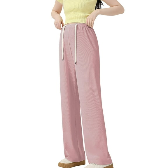 breaise Women's Wide Leg Maternity Lounge Pants Lightweight High Waisted Jogger Trousers Loose High Waisted Pregnancy Yoga Pants