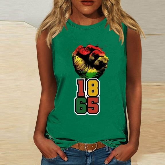 breaise Womens 4th of July Tank Tops Casual Patriotic Red White and Blue Print Tshirts Cute Sleeveless T-shirts Cami Breathable Round Neck Tanks Work Blouses for Women