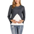 thumbnail image 1 of breaise Womens Long Sleeve Breastfeeding Shirts Nursing Tops Soft Maternity Shirts Double Layer Pregnancy Clothes Round Neck Postpartum Tee Shirt S-3XL, 1 of 7