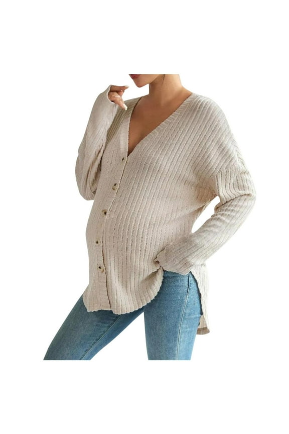 Womens Maternity Cardigans Long Sleeves Button Downs Nursing Tops Casual Pregnancy Coat 2025 Spring Fall Mama Clothing