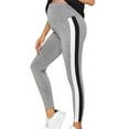 thumbnail image 1 of breaise Womens Maternity Workout Leggings Over The Belly Pregnancy Yoga Pants Soft Stripe Stretchy Legging Activewear Work Pants, 1 of 3