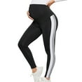 thumbnail image 1 of breaise Womens Maternity Workout Leggings Over The Belly Pregnancy Yoga Pants Soft Stripe Stretchy Legging Activewear Work Pants, 1 of 6