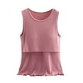 thumbnail image 1 of breaise Womens Summer Maternity Nursing Tank Tops Ribbed Knit Sleeveless Shirts Soft Double Layer Breastfeeding Shirt Pregnancy Clothes, 1 of 3