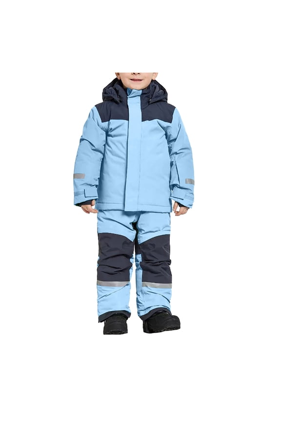 boys Boys Ski Jacket and Snowbib Snowsuit Set 2 Piece Zip Up Jacket and Overall Snowsuit Set for Little Kids