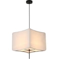 thumbnail image 1 of breomo Modern Square Linen Fabric Pendant Light - 74.8” 14.17” 14.17”, Adjustable Hanging Light Fixture, E26 Socket (No Bulbs), Minimalist, for Kitchen, Dining Room, Bedroom, Living Room,Corner, 1 of 3