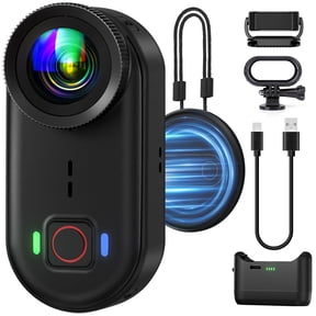 brewene Mini Action Camera 4K WiFi with 64GB Sports Camera POV Body Waterproof Camera for Vlogging,Skiing,Cycling,Helmet,Travel