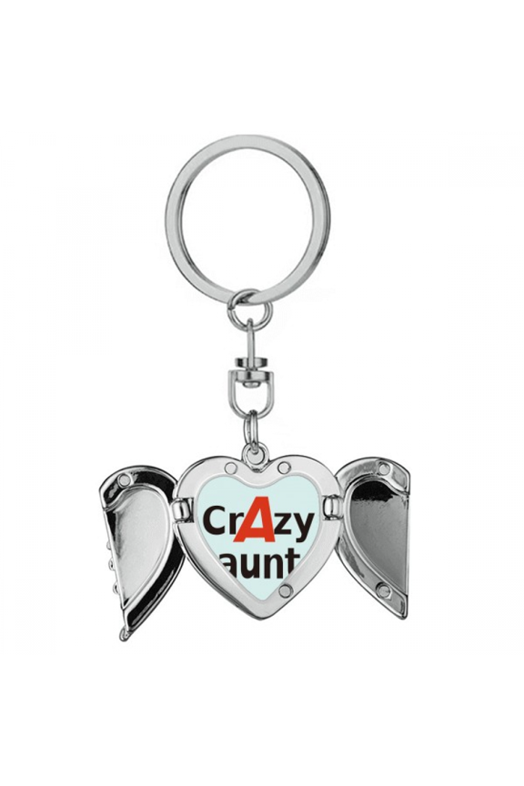 brief best cool aunt relative heart angel wing key chain holder