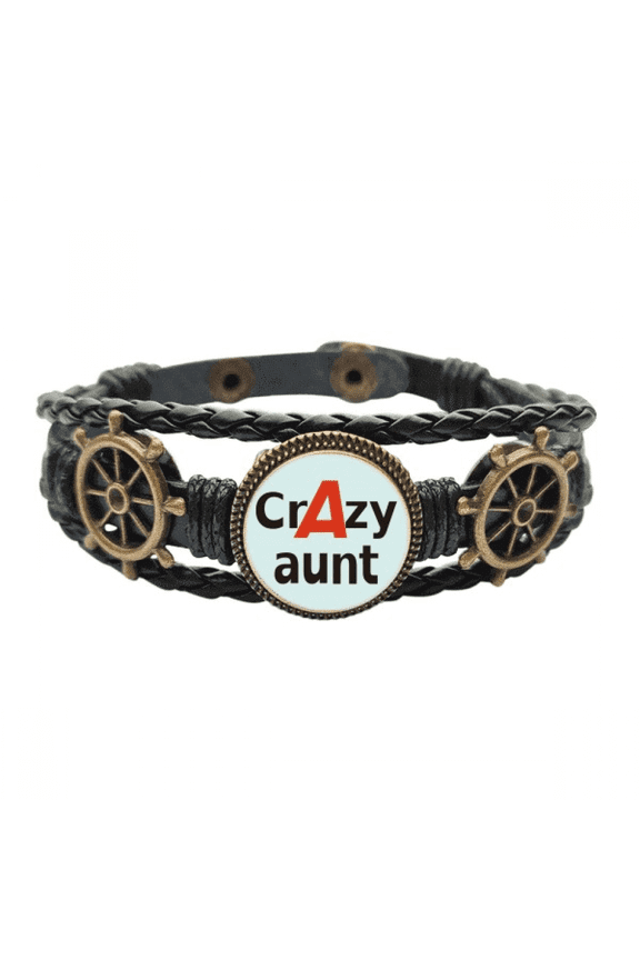 brief best cool aunt relative leather braided ocean bracelet wristband