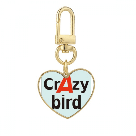 brief best cool bird fowl jay gold heart keychain metal keyring holder