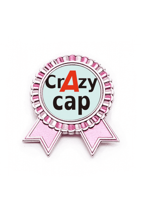 brief best cool cap headgear hat Badge Brooch Pin Pink Winner Award Medal