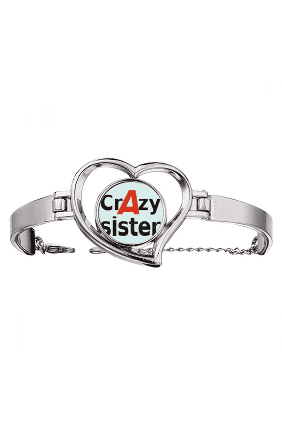 brief best cool sister sibling bracelet heart jewelry wire bangle