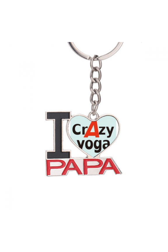 brief best cool yoga exercise Keychain Metal Keyring Holder Love PAPA Father