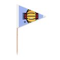 thumbnail image 1 of brief lovely chinese article  Toothpick Triangle Cupcake Toppers Flag, 1 of 3